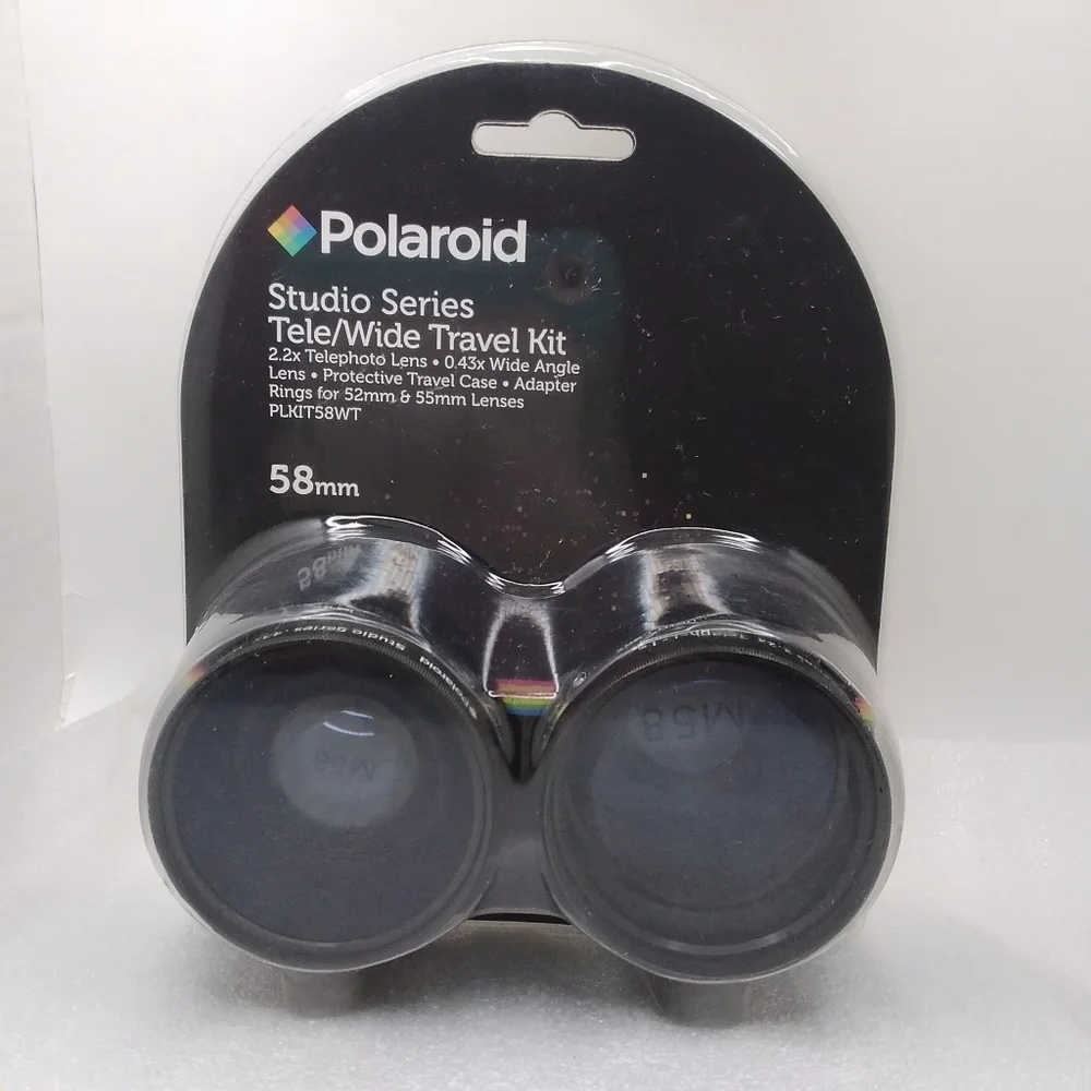 Polaroid Studio Series 58mm 0.43x Wide Angle & 2.2x Telephoto Lenses w/52&55mm